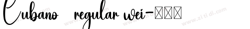 Cubano   regular wei字体转换